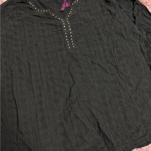 Boho Dark Green Women's Top